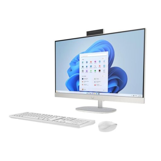 PC Tout-en-un HP 27-cr0074nf AMD Ryzen 7 7730U 16Go 512Go SSD Radeon 27" Windows 11 Home Blanc