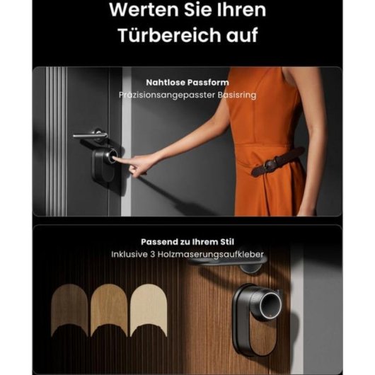 Alarme SwitchBot Lock Ultra Bluetooth Wi-Fi Interior Reconhecimento facial e impressão digital