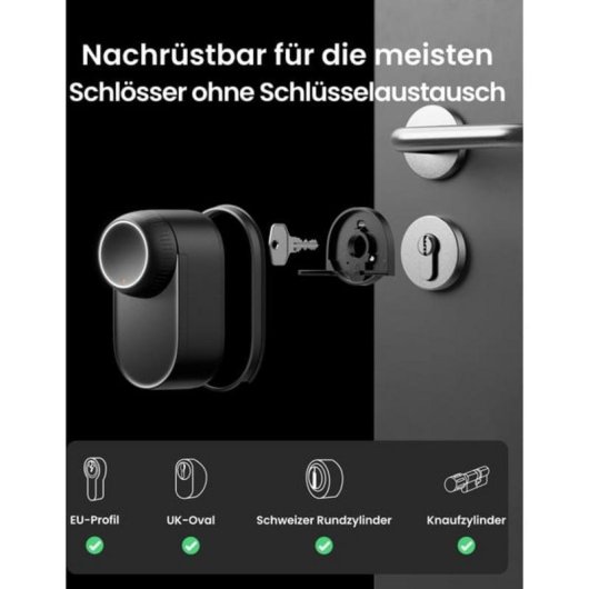 Alarme SwitchBot Lock Ultra Bluetooth Wi-Fi Interior Reconhecimento facial e impressão digital