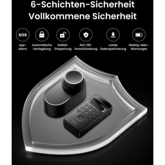 Alarme SwitchBot Lock Ultra Bluetooth Wi-Fi Interior Reconhecimento facial e impressão digital