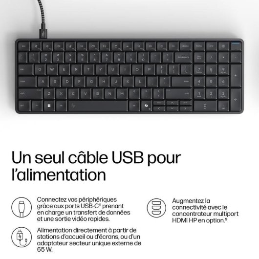 PC de bureau HP EliteBoard G1a AMD PRO 350 16GB 512GB SSD Radeon 860M Windows 11 Pro