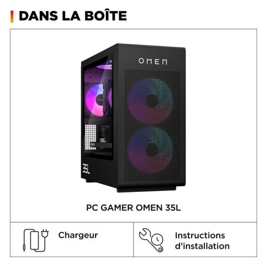 PC de bureau HP OMEN 35L GT16-1003nf AMD Ryzen 7 9800X3D 64GB 4TB SSD RTX 5080 Windows 11