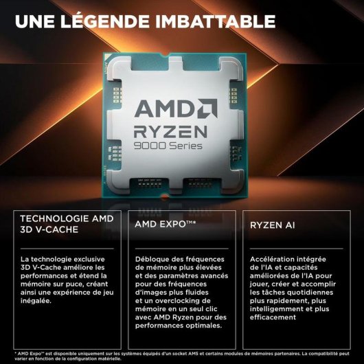 PC de bureau HP OMEN 35L GT16-1003nf AMD Ryzen 7 9800X3D 64GB 4TB SSD RTX 5080 Windows 11