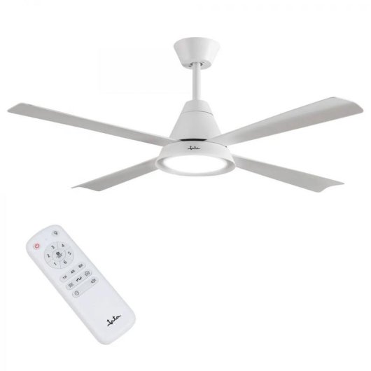 Ventoinha de Teto com Luz Jata JVTE4235 132cm 6 Velocidades Motor DC Comando