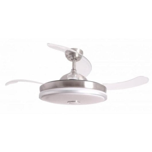 Ventilador de Techo con Luz Bastilipo ESTORIL NIQUEL 40W 106cm 6 Velocidades Temporizador Silencioso