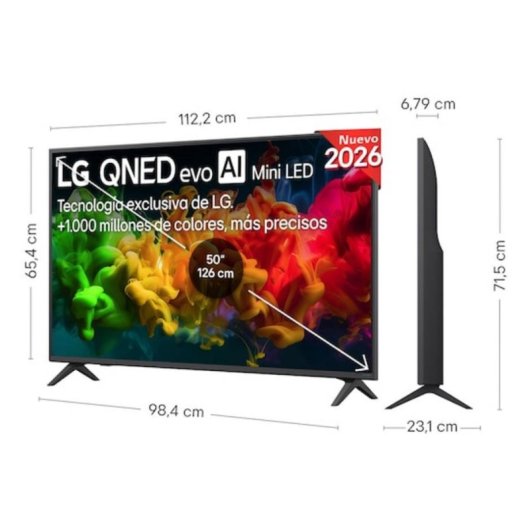 TV LG QNED MiniLED 50QNED81B6C 50" 4K UltraHD 60Hz Smart TV WebOS HDR10 AI Color Pro