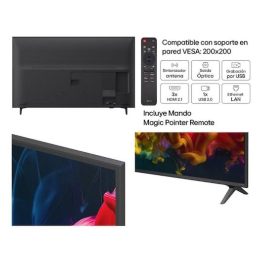 TV LG QNED MiniLED 50QNED81B6C 50" 4K UltraHD 60Hz Smart TV WebOS HDR10 AI Color Pro