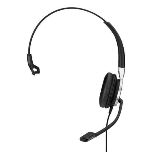 Auriculares EPOS IMPACT SC 630 con cable, cancelación activa de ruido, micrófono unidireccional, negro y plata