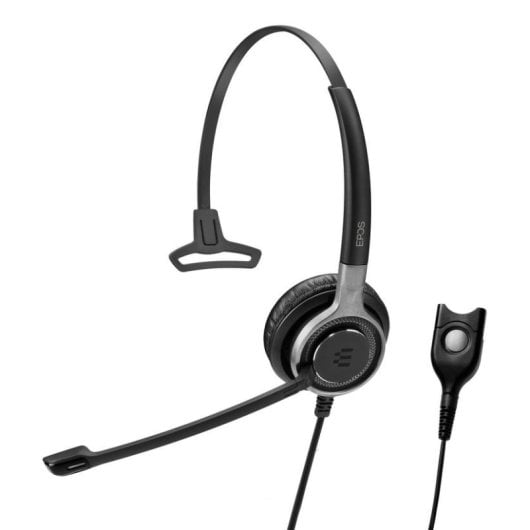 Auriculares EPOS IMPACT SC 630 con cable, cancelación activa de ruido, micrófono unidireccional, negro y plata