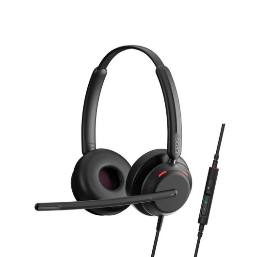 Auriculares EPOS IMPACT 760 con cable USB-C y adaptador USB-A para llamadas y música negros