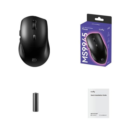Ratón Cudy MS9945 Wireless Bluetooth 3200 DPI Negro Ambidiestro 6 Botones