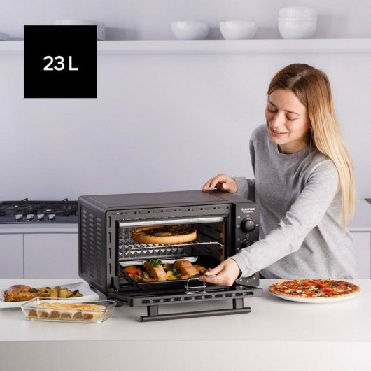 Mini Forno Taurus Horizon 23 23L 46cm 1500W Porta Abatível Preto