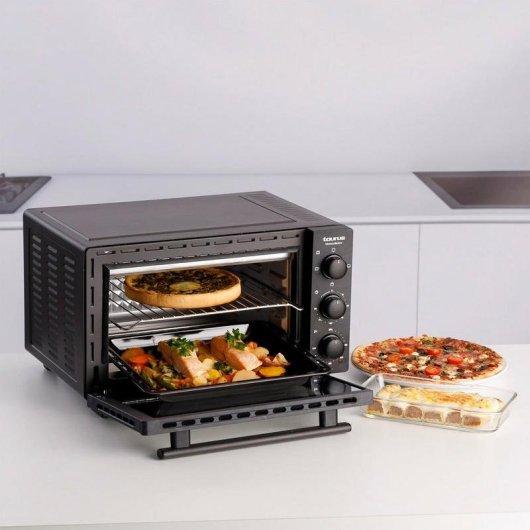 Mini Forno Taurus Horizon 23 23L 46cm 1500W Porta Abatível Preto