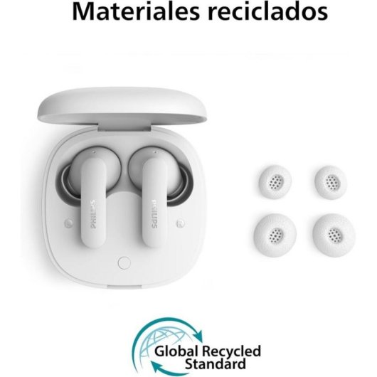 Auriculares Philips TAT2200WT/00 inalámbricos Bluetooth con cancelación activa de ruido blanco