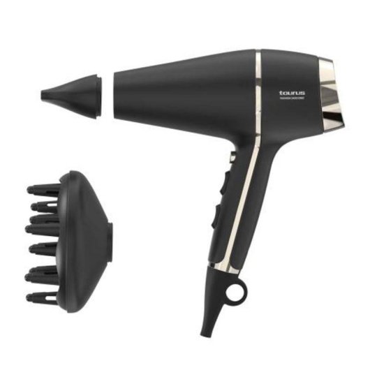 Phon Ionico Taurus 2400W 2 Velocità Aria Fredda Diffusore Nero