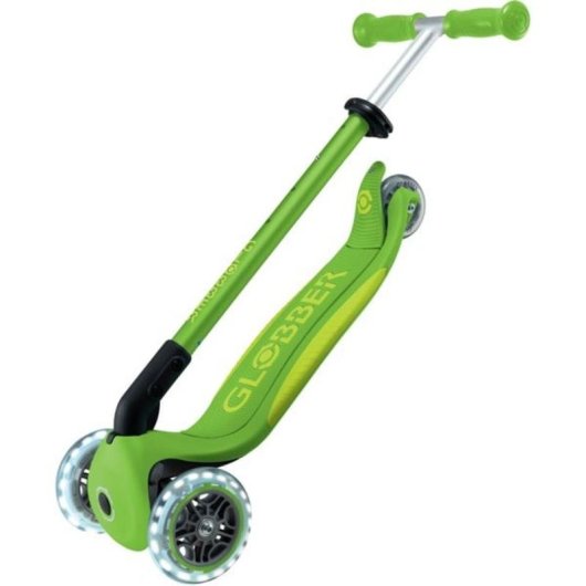 Vespa GLOBBER Primo faltbarer 3-Rad Roller mit Lichtern grün