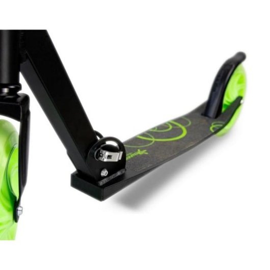 Patinete Muuwmi Lights GLOW 215 mm Ruedas rápidas Freno trasero Negro/Verde