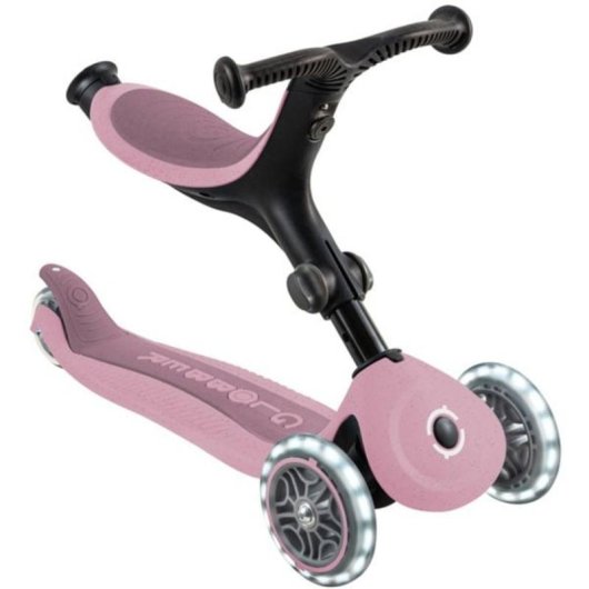 Patinete 3 en 1 Globber Go-Up Active Lights Eco 3 ruedas Berry