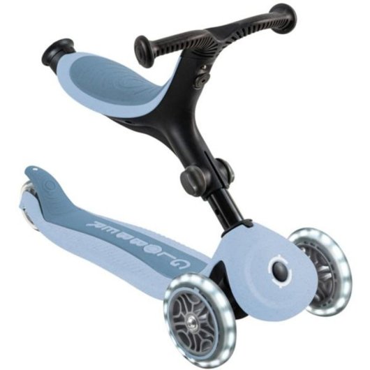 3-in-1 Globber Go-Up Active Lights Eco Roller 50 kg Tragkraft Blau