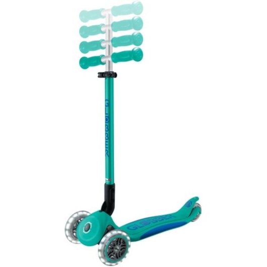 Vespa GLOBBER Primo faltbarer 3-Rad Scooter LED türkis
