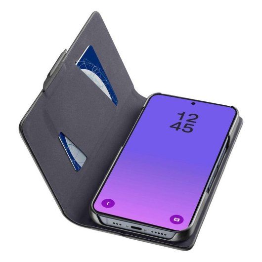 Funda para móvil Cellularline Book Folio Piel Negra Cierre Magnético para Galaxy A57