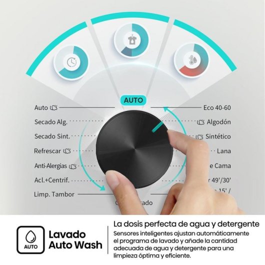 Lavasecadora Hisense 11kg A WD1I1142BBL2 con función vapor y AutoMix