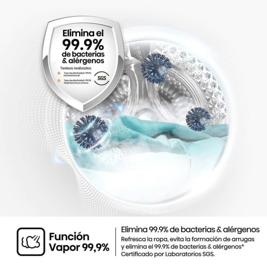 Lavasecadora Hisense 11kg A WD1I1142BBL2 con función vapor y AutoMix