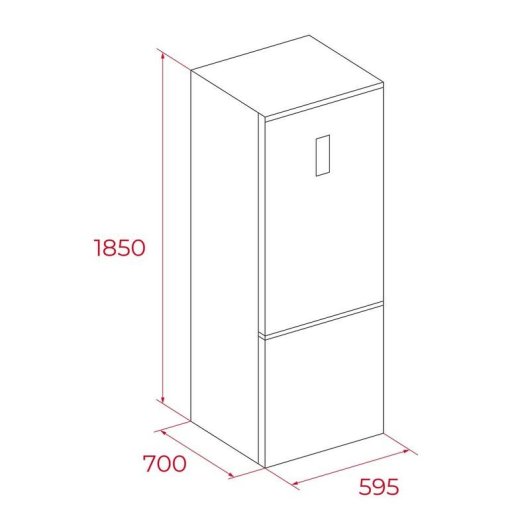 Frigorífico Combi Teka Total No Frost 185cm 452L A Blanco