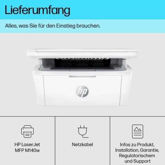 Multifunktion HP LaserJet M140w Laser Mono WiFi Bluetooth Duplex Kompakt