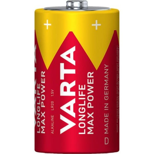 Alkaline Batterie VARTA Longlife Max Power LR20 (D) 1,5V - 2 Stück