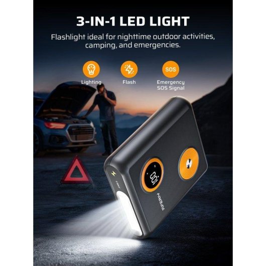 Autostartgerät AFERIY GK03 2000A Natrium-Ionen 27500mAh Schwarz