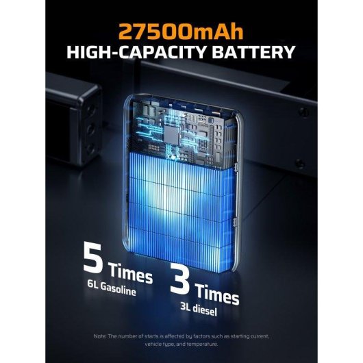 Autostartgerät AFERIY GK03 2000A Natrium-Ionen 27500mAh Schwarz