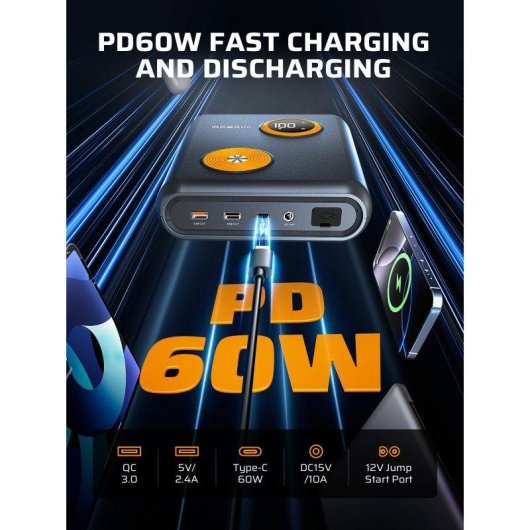 Autostartgerät AFERIY GK03 2000A Natrium-Ionen 27500mAh Schwarz