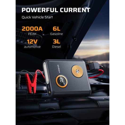 Autostartgerät AFERIY GK03 2000A Natrium-Ionen 27500mAh Schwarz