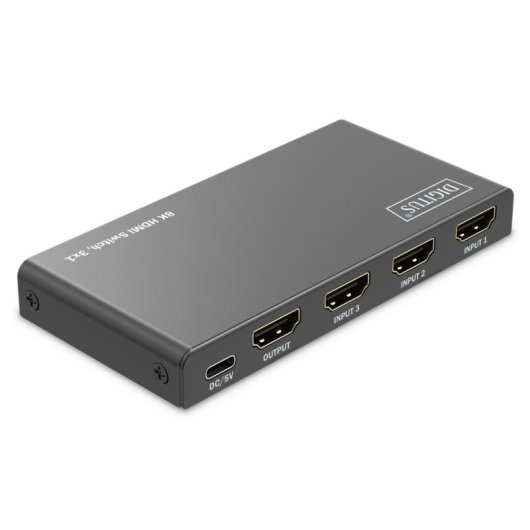 HDMI Switch Digitus 8K 3x1 60Hz HDR USB-C