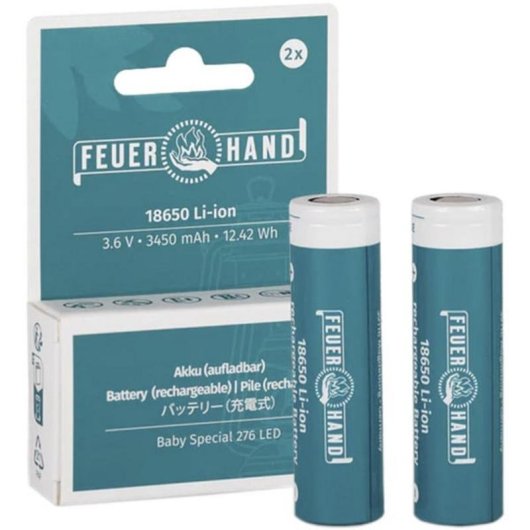 Baterías de ion de litio 18650 Petromax Feuerhand 3,6V 3.500 mAh Pack de 2