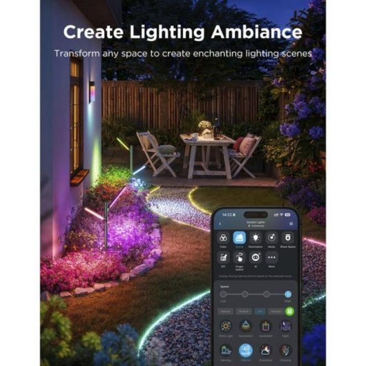Gartenleuchte LED Govee RGBICWW 1100 lm IP66 Dimmbar