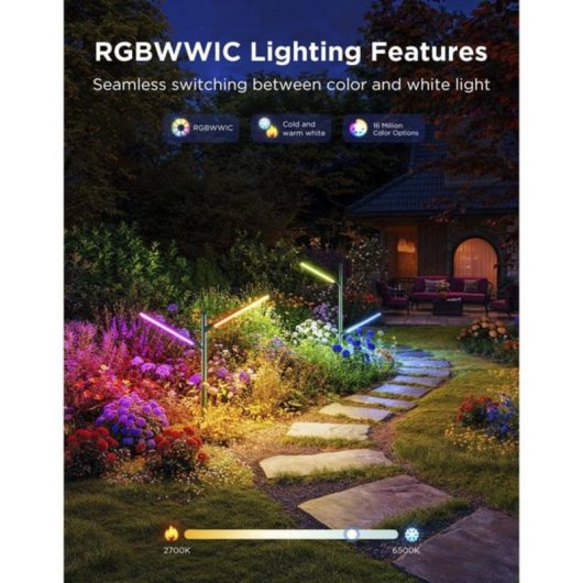 Gartenleuchte LED Govee RGBICWW 1100 lm IP66 Dimmbar