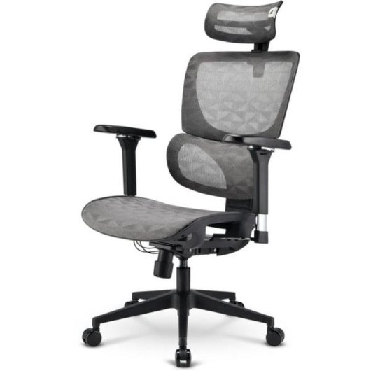 Bürostuhl Sharkoon OfficePal C40M Grau mit Mesh-Sitz und Mesh-Rückenlehne