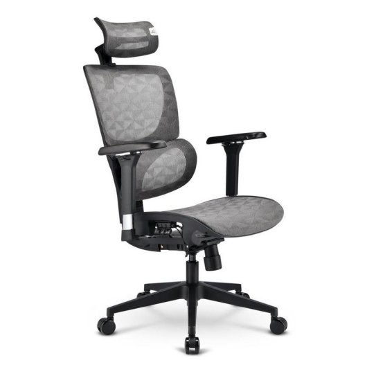 Bürostuhl Sharkoon OfficePal C40M Grau mit Mesh-Sitz und Mesh-Rückenlehne