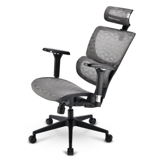 Bürostuhl Sharkoon OfficePal C40M Grau mit Mesh-Sitz und Mesh-Rückenlehne