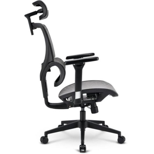 Bürostuhl Sharkoon OfficePal C40M Grau mit Mesh-Sitz und Mesh-Rückenlehne
