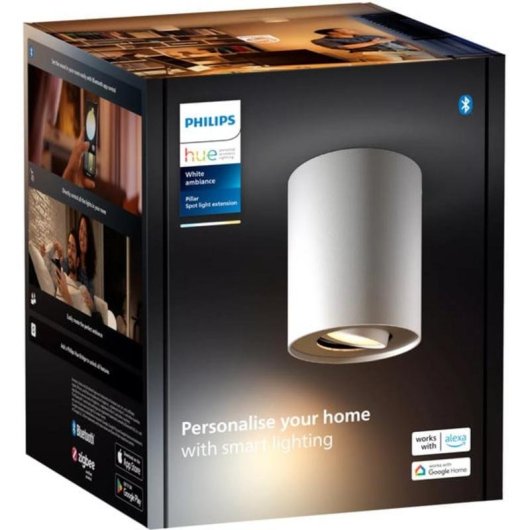 Spot d'éclairage intelligent Philips Hue GU10 Bluetooth Blanc LED Métal