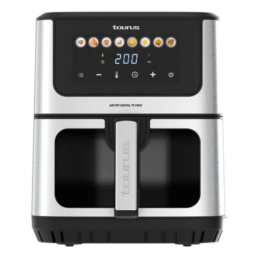 Airfryer Taurus AIR FRY DIGITAL 7S VIEW Venster 6,5L 1600W Touchpaneel