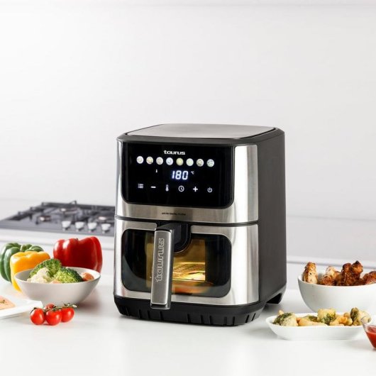 Airfryer Taurus AIR FRY DIGITAL 7S VIEW Venster 6,5L 1600W Touchpaneel