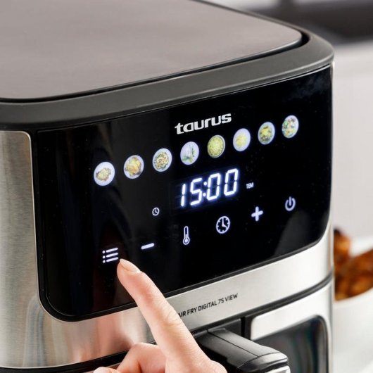 Airfryer Taurus AIR FRY DIGITAL 7S VIEW Venster 6,5L 1600W Touchpaneel