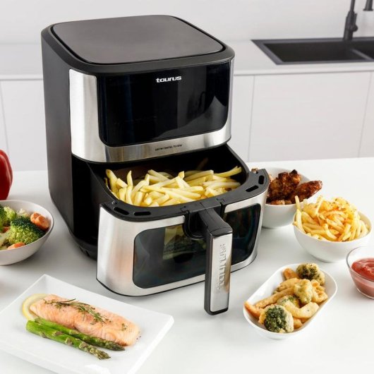 Airfryer Taurus AIR FRY DIGITAL 7S VIEW Venster 6,5L 1600W Touchpaneel