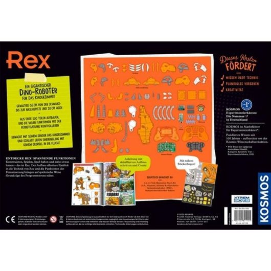 Caja de Experimentos KOSMOS Rex El Dino Bot Robot Programable con Sonido e Iluminación