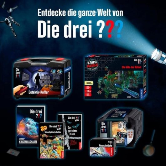 Occhiali da detective KOSMOS Los tres investigadores con lenti d'ingrandimento e torcia LED