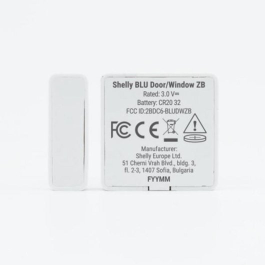 Sensor de puertas y ventanas Shelly BLU Door/Window ZB Bluetooth Zigbee brillo e inclinación